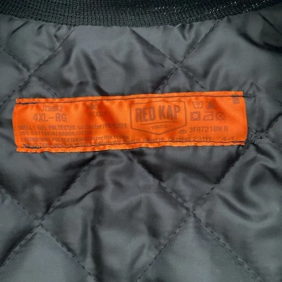 NWOT Red Cap workwear Men's Black Bomber Jacket
